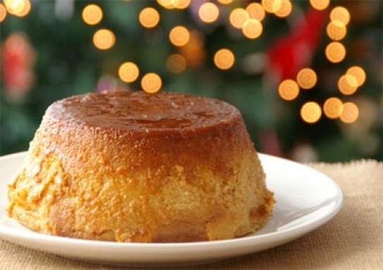 Flan de turrón