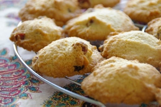 Galletas de coco y arándanos