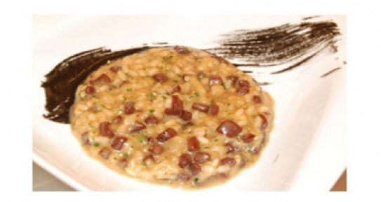 Arroz cremoso de chipirón con cebolleta