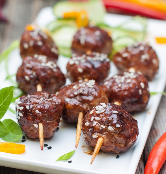 Albóndigas de pollo con soja, al estilo japonés