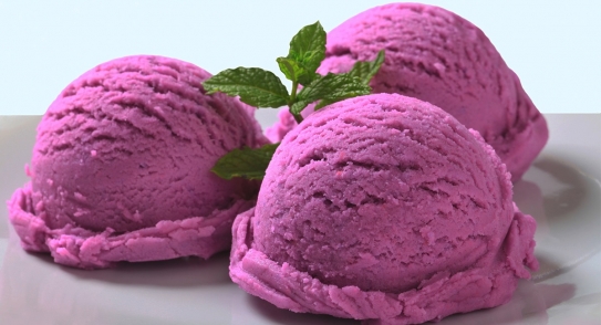 Helado de vino tinto