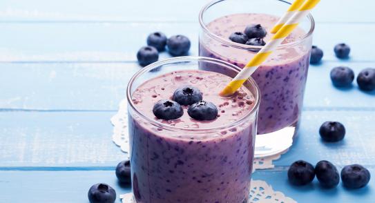 Smoothie de arándanos y remolacha