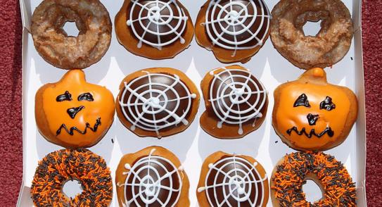 Donuts de telaraña para Halloween