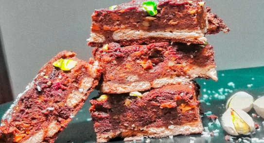 Brownie de pistacho y calabaza