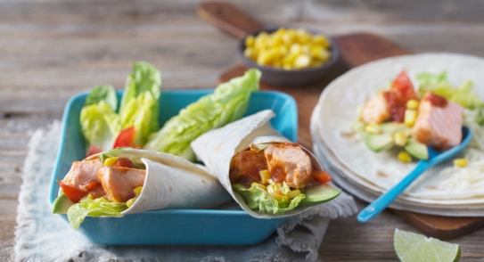 Tacos de salmón