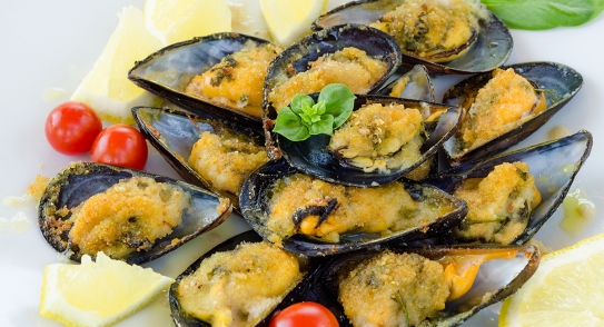 Mejillones gratinados