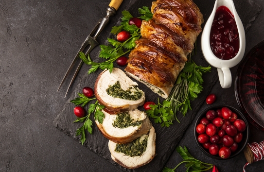 Pavo relleno fácil para Acción de Gracias
