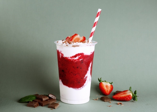 Milkshake de fresa y chocolate