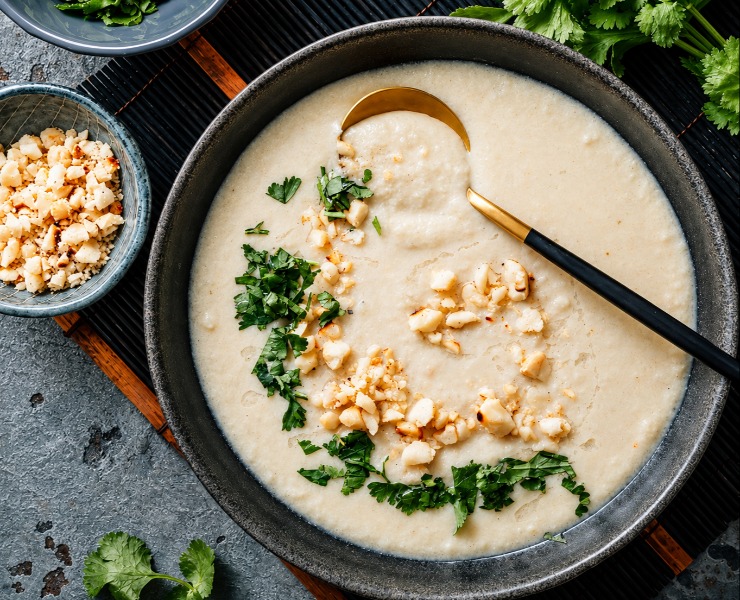 Crema de coliflor y pera (para Navidad)