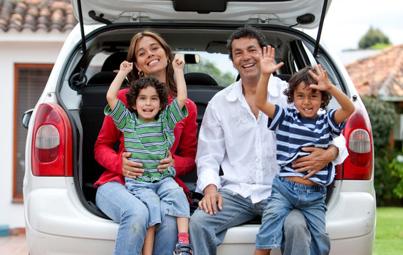 familia con niños