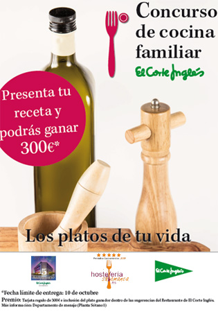 Concurso de recetas los platos de tu vida en el Corte Inglés de Salamanca