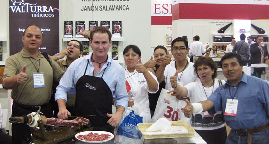 Stand de Valturra Ibéricos en la última edición de Alimentaria México