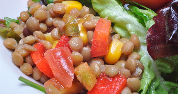 Ensalada de lentejas de la Armuña