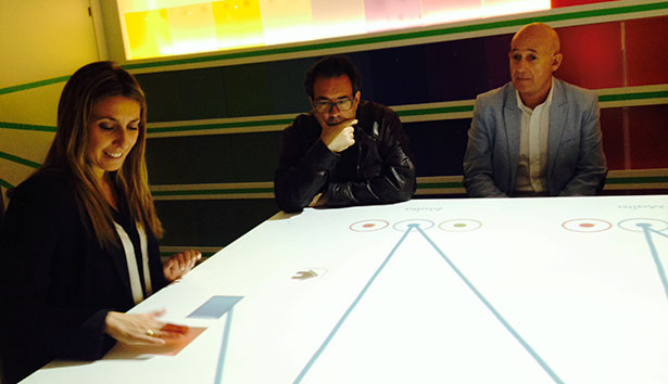 Mesa interactiva del Centro de Innovación Gastronómica