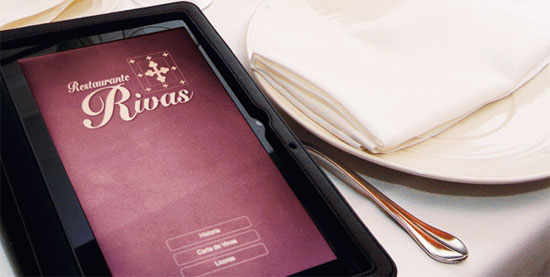 Carta interactiva en el Restaurante Rivas